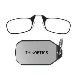 ThinOptics Keychain Black Glasses +1.00