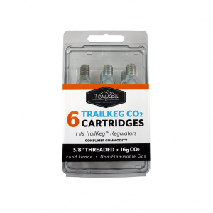 TrailKeg Six Pack 16 Gram CO2 Cartridges Food Grade