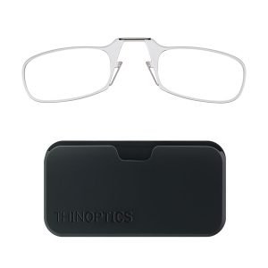 ThinOptics Black Pod/Clear Glasses +1.00