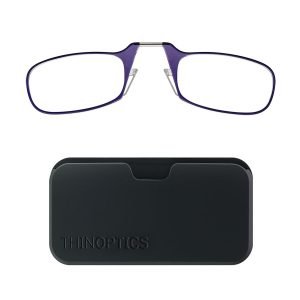 ThinOptics Black Pod/Purple Glasses +1.00