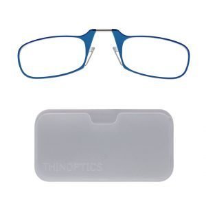 ThinOptics Clear Pod/Blue Glasses +1.00