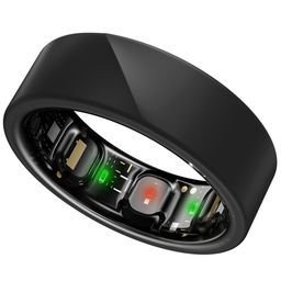LUNA Ring - Worlds Most Precise Smart Ring with up to 6 Days Battery - Size 11 - Black